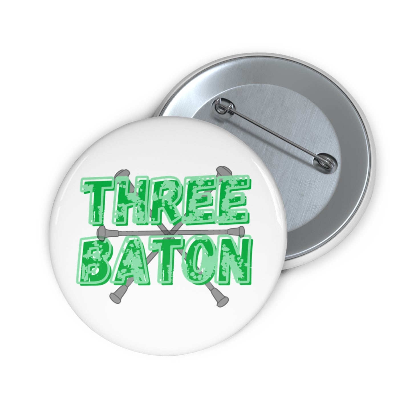 Three Baton Club Button
