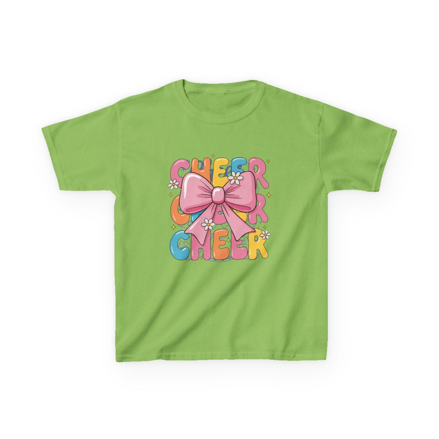 Kids Cheerful Bow Tee, Colorful Kids T-Shirt, Playful Graphic Tee, Fun Gift for Children, Birthday Party Shirt
