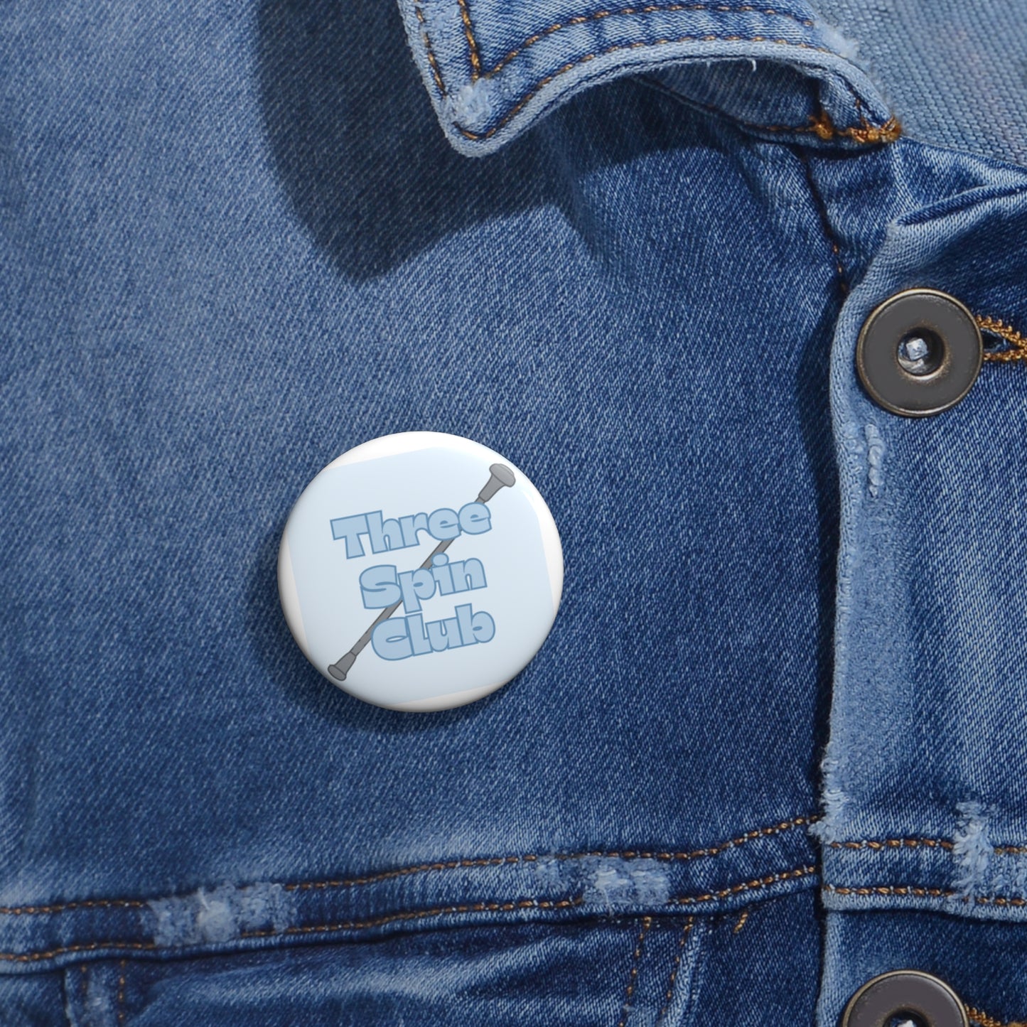 Three Spin Club Buttons