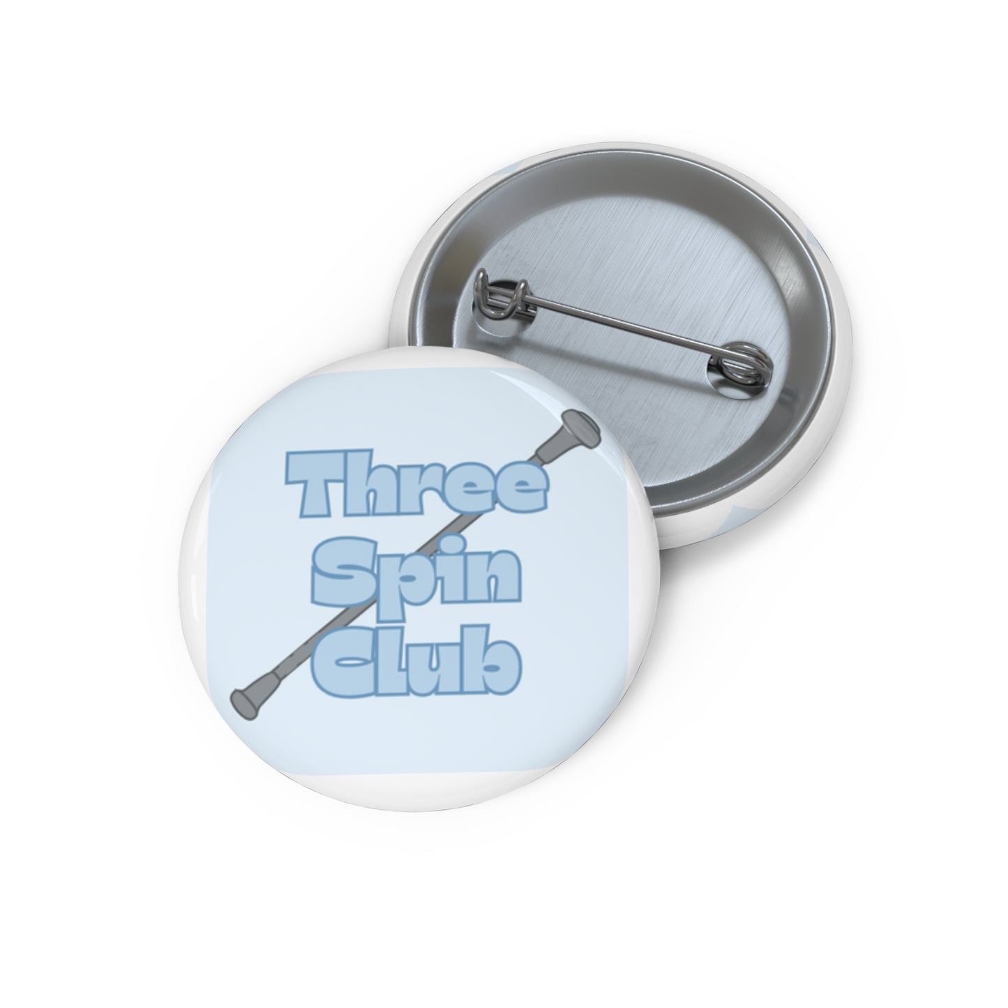 Three Spin Club Buttons