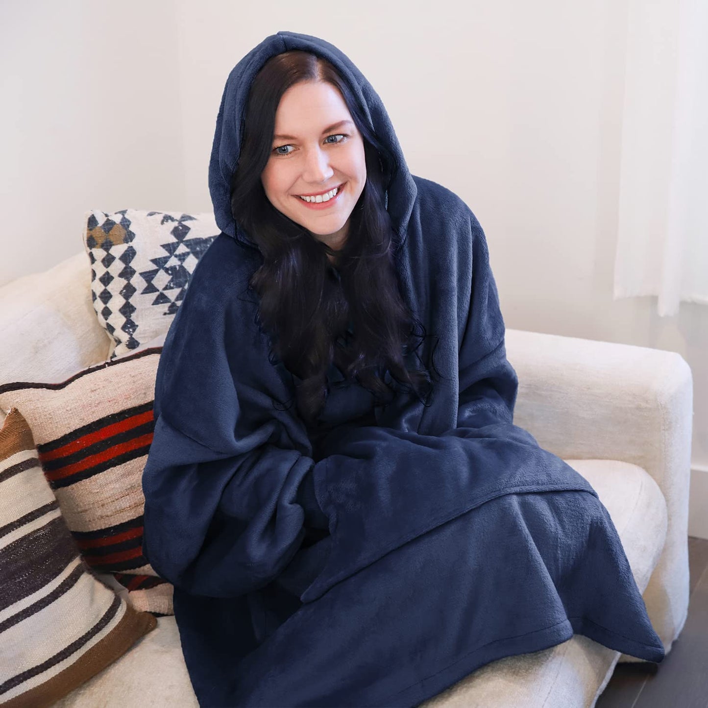 Hooded Blanket with Front Pocket