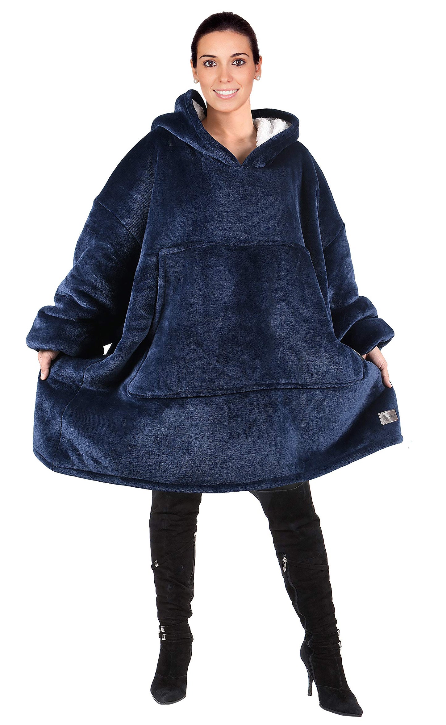 Hooded Blanket with Front Pocket