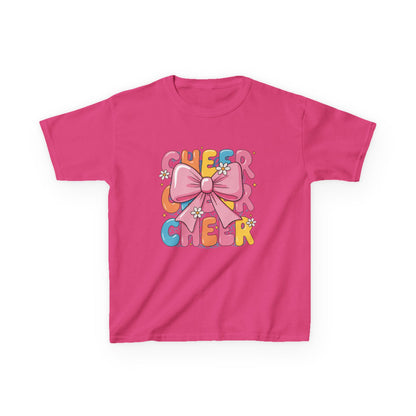 Kids Cheerful Bow Tee, Colorful Kids T-Shirt, Playful Graphic Tee, Fun Gift for Children, Birthday Party Shirt