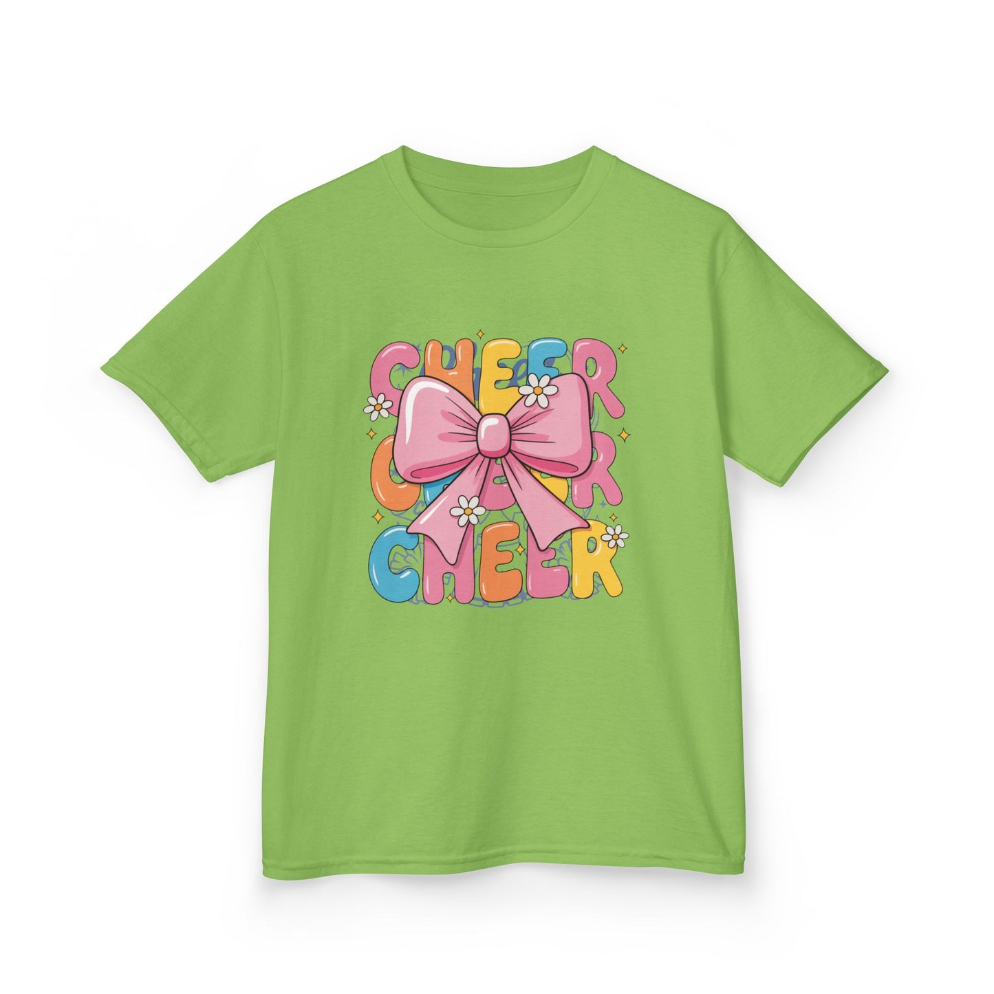 Kids Cheerful Bow Tee, Colorful Kids T-Shirt, Playful Graphic Tee, Fun Gift for Children, Birthday Party Shirt