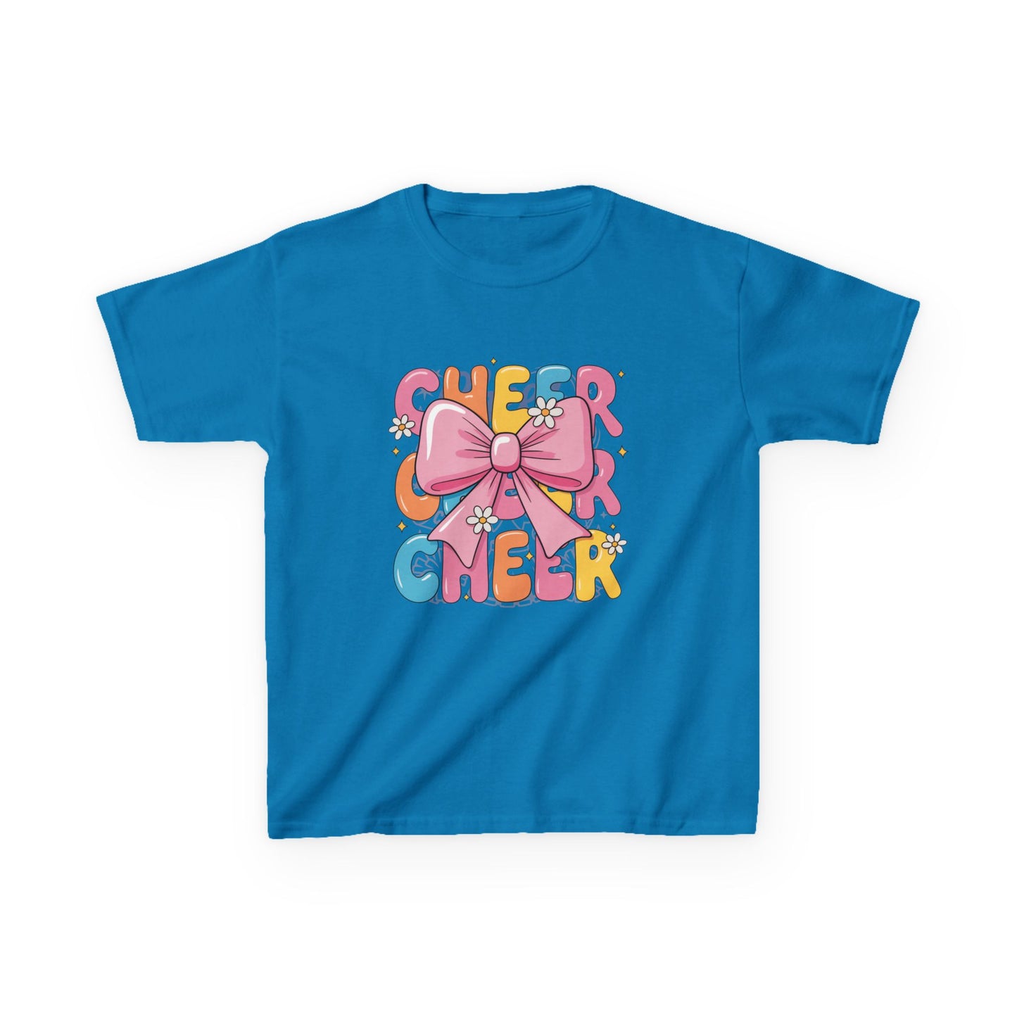 Kids Cheerful Bow Tee, Colorful Kids T-Shirt, Playful Graphic Tee, Fun Gift for Children, Birthday Party Shirt