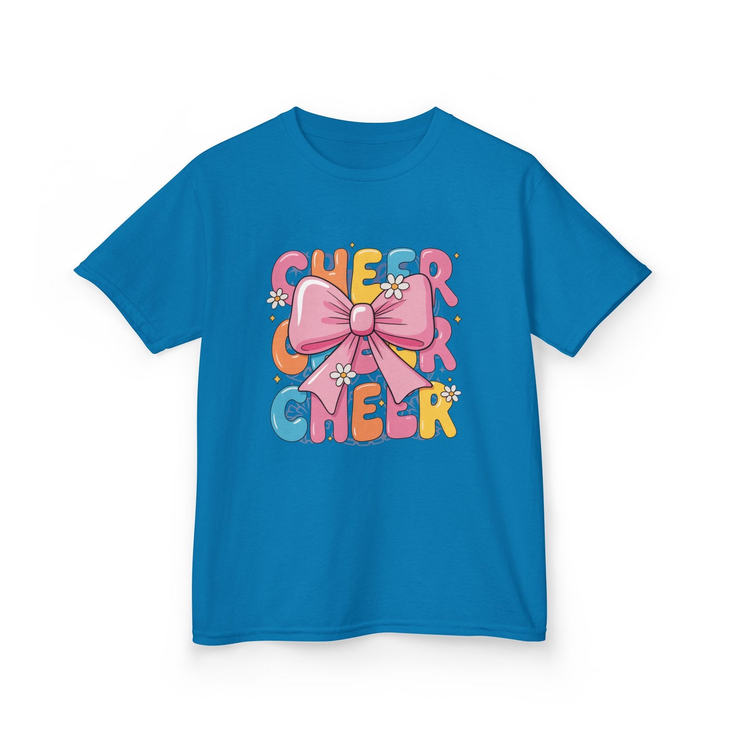 Kids Cheerful Bow Tee, Colorful Kids T-Shirt, Playful Graphic Tee, Fun Gift for Children, Birthday Party Shirt