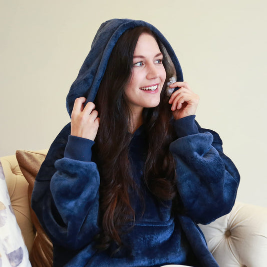 Hooded Blanket with Front Pocket